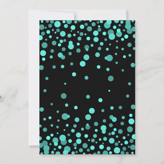 Invitation Neon Turquoise Trente 50e fête d'anniversaire (Dos)