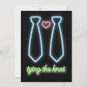 Invitation Neon Tying Knot Gay Mariage (Devant)