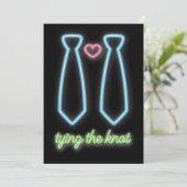 Invitation Neon Tying Knot Gay Mariage (Debout devant)
