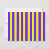 Invitation Neon Yellow-Green & Purple Wavy Note Card (Dos)