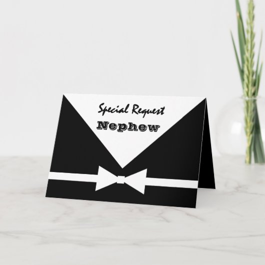 Invitation NEPHEU - Demande spéciale - Sois mon garçon d'honn (Devant)