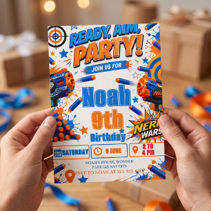 Invitation Nerf Anniversaire