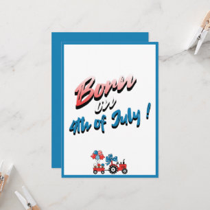 INVITATION NÉS LE 4 JUILLET ENFANTS ANNIVERSAIRE
