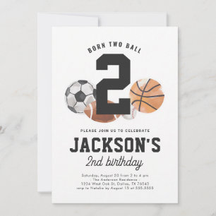 Invitation Nés pour le sport - 2e anniversaire