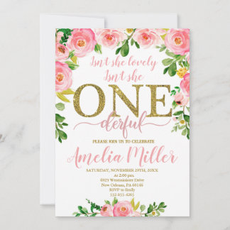 Invitation N'est-elle pas adorable Anniversaire, Filles premi