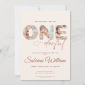 Invitation N'est-elle pas géniale 1er anniversaire 3 photo (Devant)