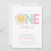 Invitation N'est-elle pas merveilleuse Filles 1er Anniversair (Devant)