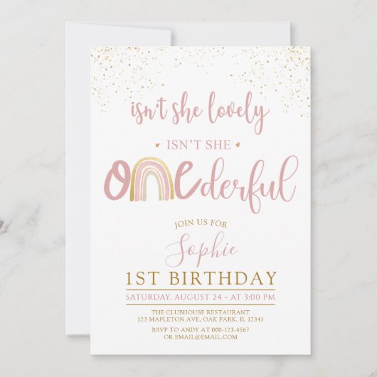Invitation N'est-elle pas un seul anniversaire délirant Boho  (Devant)