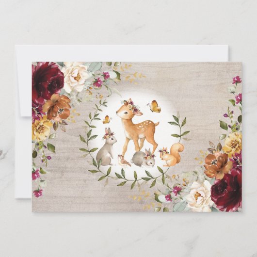 Invitation N'est-elle pas un seul cerf de automne Woodland 1e (Dos)
