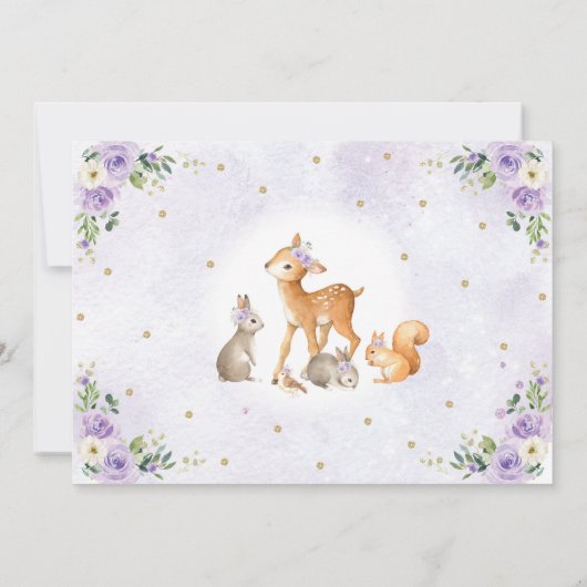 Invitation N'est-elle pas un seul cerf Lilac Woodland 1er ann (Dos)