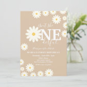 Invitation N'est-elle pas UNderful Beige Daisy premier annive (Debout devant)