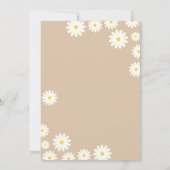 Invitation N'est-elle pas UNderful Beige Daisy premier annive (Dos)