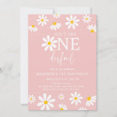 Invitation N'est-elle pas UNderful Boho Rose Daisy premier an (Devant)