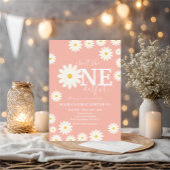 Invitation N'est-elle pas UNderful Peach Daisy premier annive