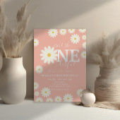 Invitation N'est-elle pas UNderful Peach Daisy premier annive