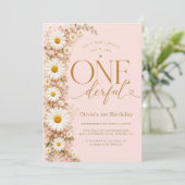 Invitation N'est-elle pas UNefabuleuse Fleur Daisy 1er Annive (Debout devant)