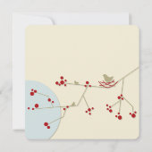 Invitation Nesting Bird Family Tree Simple Chic Baby shower (Dos)