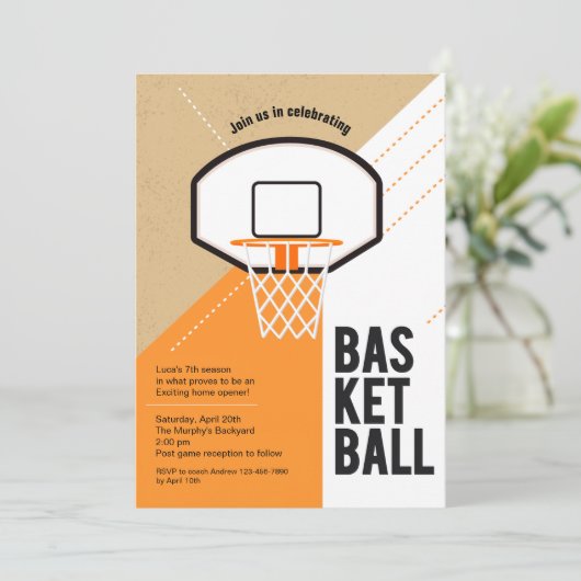Invitation Net De Basketball (Debout devant)