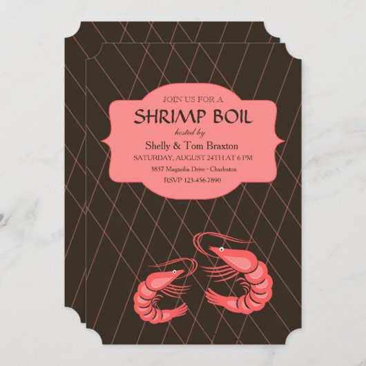 Invitation Net du pêcheur (Devant / Derrière)