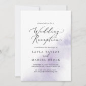 Invitation Nettoyage aquarelle | Accueil Mariage Violet (Devant)