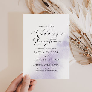 Invitation Nettoyage aquarelle   Accueil Mariage Violet
