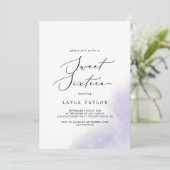 Invitation Nettoyage aquarelle | Anniversaire du Sweet sixtee (Debout devant)