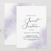 Invitation Nettoyage aquarelle | Anniversaire du Sweet sixtee (Devant / Derrière)