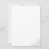 Invitation Nettoyage aquarelle | Baptême Bleu (Dos)