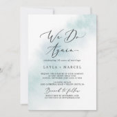 Invitation Nettoyage aquarelle | Bleu Nous faisons de nouveau (Devant)