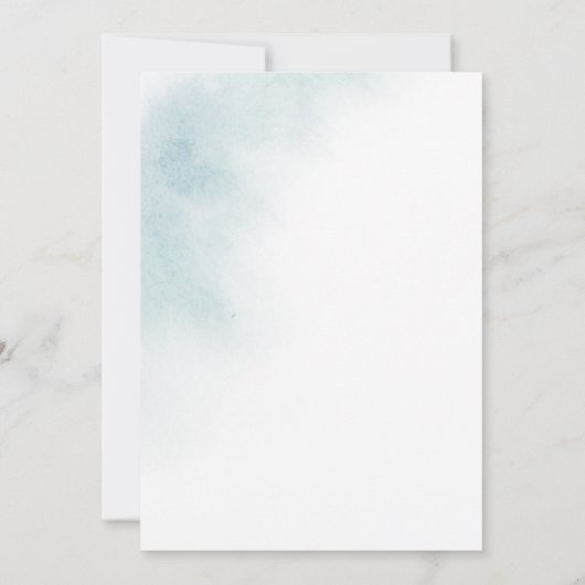 Invitation Nettoyage aquarelle | Blue La Boda De Mariage (Dos)