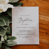 Invitation Nettoyage aquarelle | Blush Baptism