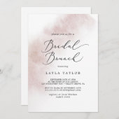 Invitation Nettoyage aquarelle | Blush Bridal Brunch (Devant / Derrière)