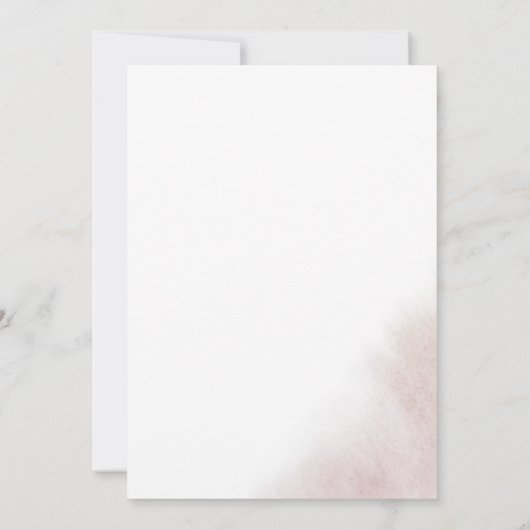 Invitation Nettoyage aquarelle | Blush Fêtons (Dos)