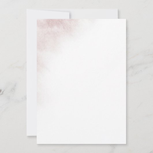 Invitation Nettoyage aquarelle | Blush Nous Refaisons Vow Ren (Dos)