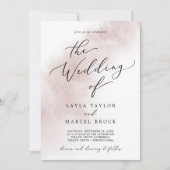Invitation Nettoyage aquarelle | Brouiller tout en un Mariage (Devant)