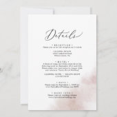 Invitation Nettoyage aquarelle | Brouiller tout en un Mariage (Dos)