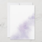 Invitation Nettoyage aquarelle | Brunch Mariage violet (Dos)