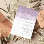 Invitation Nettoyage aquarelle | Élégant Mariage violet