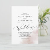 Invitation Nettoyage aquarelle | Mariage blanc (Debout devant)