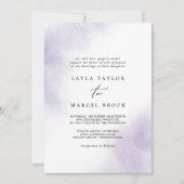 Invitation Nettoyage aquarelle | Mariage traditionnel pourpre (Devant)