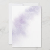 Invitation Nettoyage aquarelle | Mariage violet (Dos)