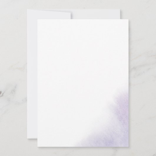 Invitation Nettoyage aquarelle | Purple Fêtons (Dos)