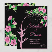 Invitation Nettoyage aquarelle | Purple Le Mariage De L'Invit (Devant / Derrière)