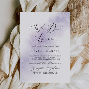 Invitation Nettoyage aquarelle   Purple Nous Refaisons Vow Re