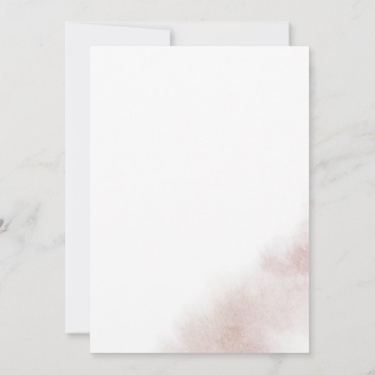 Invitation Nettoyage aquarelle | Réception De Mariage Bleu (Dos)