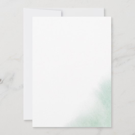 Invitation Nettoyage aquarelle | Vert Fêtons (Dos)