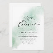 Invitation Nettoyage aquarelle | Vert Fêtons (Devant / Derrière)