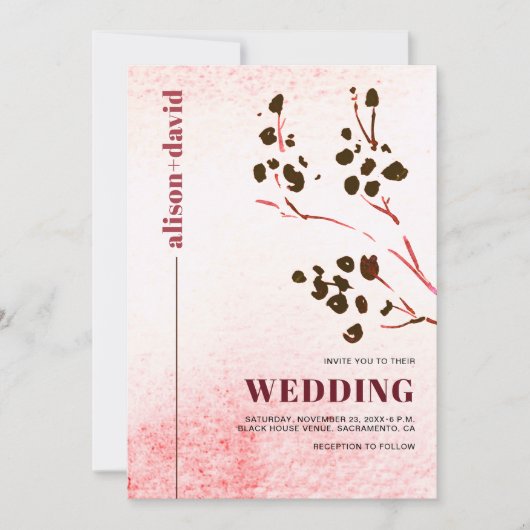 Invitation Nettoyage et embranchement d'aquarelle Japandi Cod (Devant)