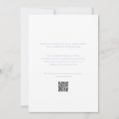 Invitation Nettoyer Dusty Blue QR Code Mariage élégant (Dos)