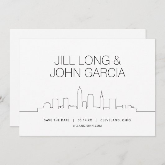 Invitation Nettoyer et enregistrer la date (Devant / Derrière)